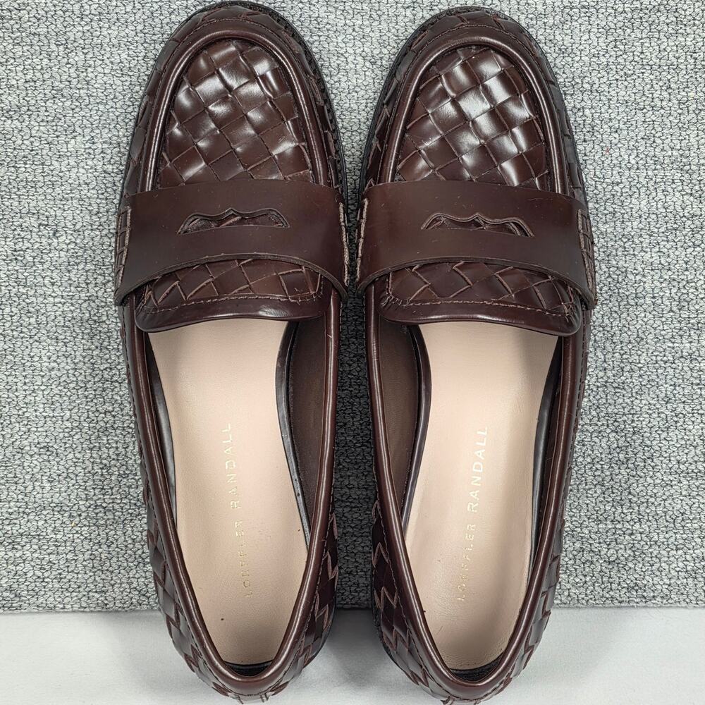 LOEFFLER RANDALL “RACHEL” ESPRESSO WOVEN LEATHER LOAFER – WOMEN’S 7.5B - Picture 5 of 12
